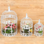 Cream metal bird cages