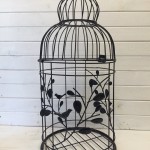 Tall black birdcage