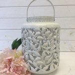 White lace metal lantern