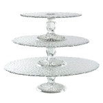 glass three tier cake stand