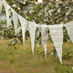 Cream lace bunting