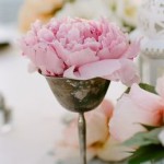 pewter cups with flowers